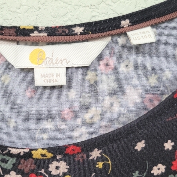 🌟Boden Black Floral Long Sleeve Dress - Picture 2 of 3